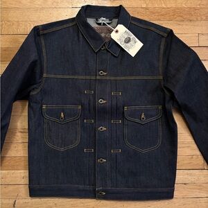 NWT Brave Star, Badlands Jacket in Cone Mills Selvage Denim, Size XL